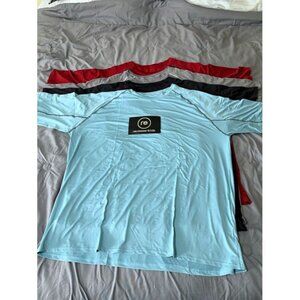 Real Essentials Men's Big & Tall Compression Short Sleeve Shirt 5XT 4 pack